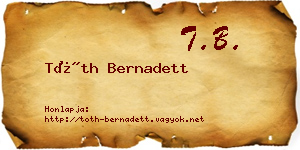 Tóth Bernadett névjegykártya