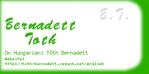 bernadett toth business card